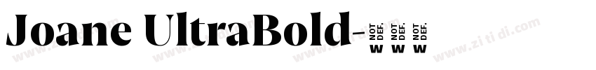 Joane UltraBold字体转换